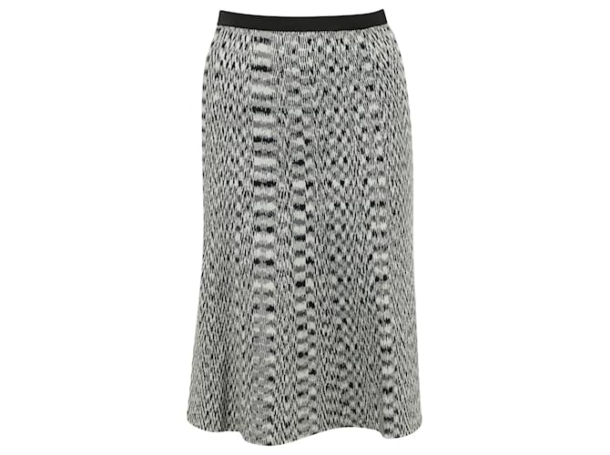 Sandro Paris Printed Knee-Length Skirt in Black Viscose Cellulose fibre  ref.553792