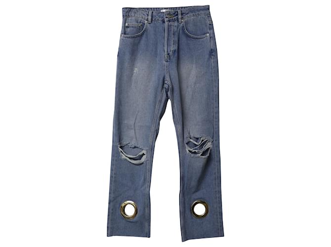Anine Bing Giovanna Cropped Jeans in Blue Cotton  ref.553844
