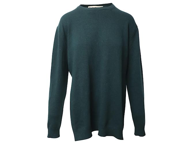 Marni Langarm High Low Pullover aus grüner Wolle  ref.553914