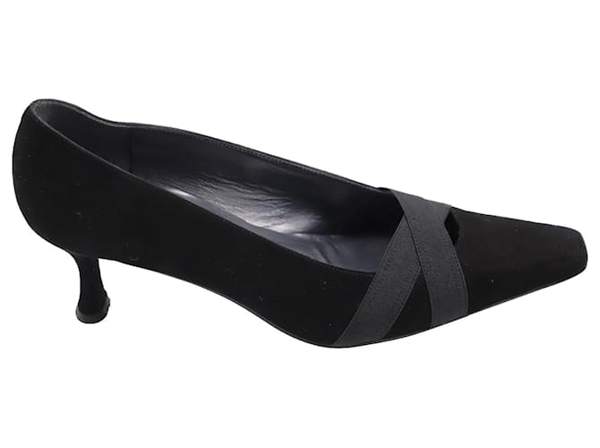 Zapatos de salón Expo de Stuart Weitzman en ante negro Suecia  ref.553922