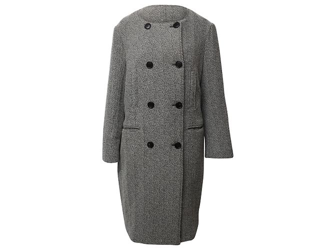 Abrigo de espiga Isabel Marant Etoile de lana gris