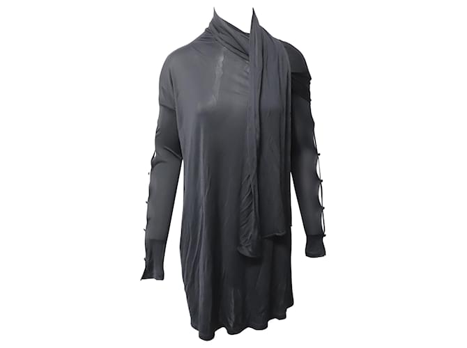 Robe en jersey Sportmax Tema en viscose noire Fibre de cellulose  ref.553959