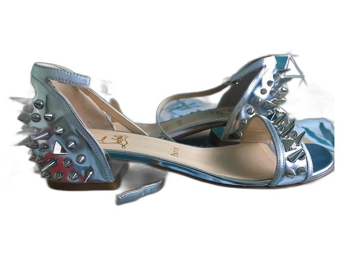 Christian Louboutin Druid Sandalen Silber Leder