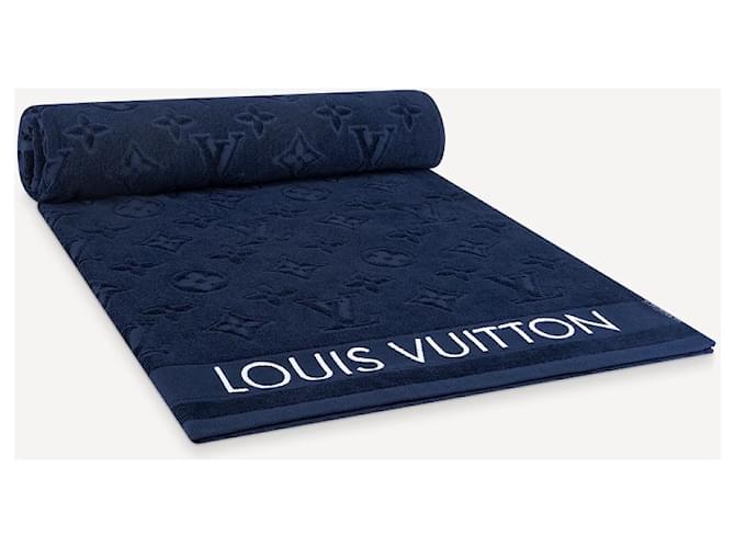 Louis Vuitton LV Strandtuch blau neu Baumwolle  ref.554009