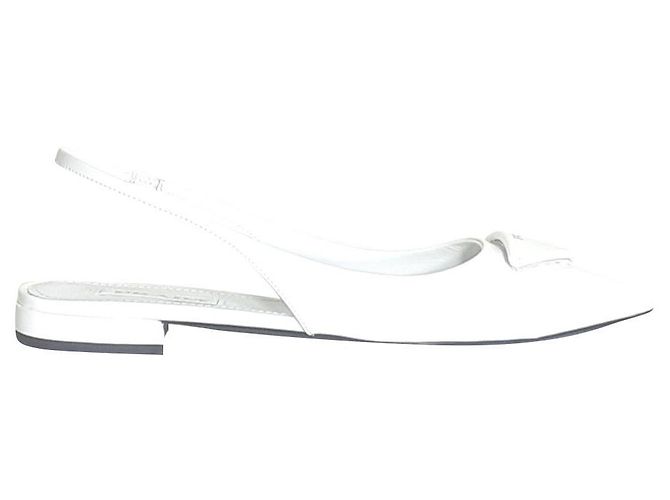 Prada patent leather sandals white size 39