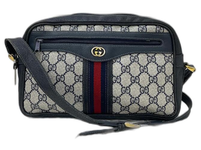 Ophidia compartment messenger cloth crossbody bag Gucci Black in