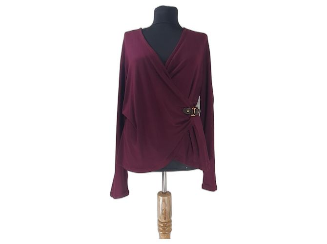 Ralph Lauren Top Burdeos Rojo Oscuro