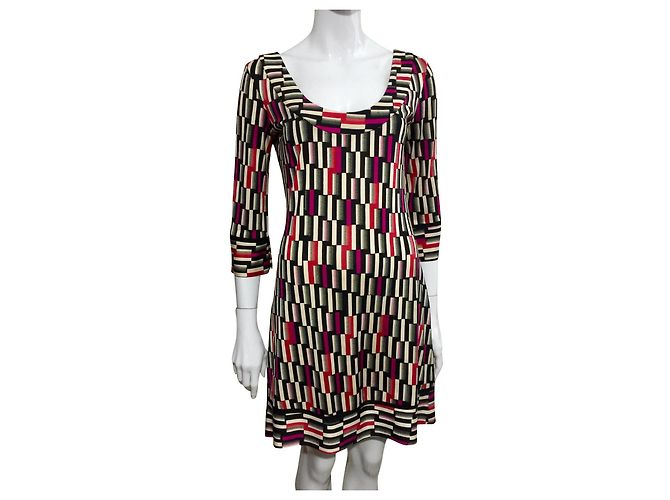 Diane Von Furstenberg Abito DvF Aggie in jersey di seta Multicolore