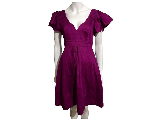 Diane Von Furstenberg DvF atemberaubendes Kleid in Lila/Fuchsia Fuschia