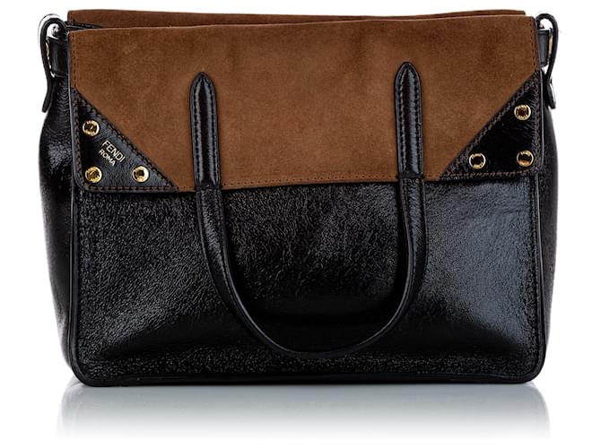 Ff Large Flat Pouch In Brown