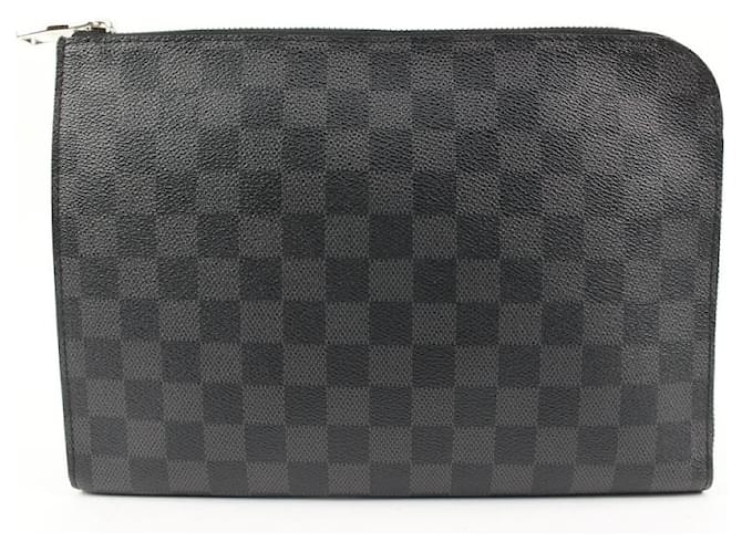 Louis Vuitton Damier Graphite Pochette Jour PM Zip Around Portfolio Leather  ref.554267