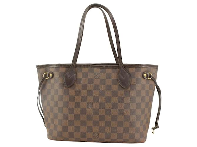 Louis Vuitton Small Damier Ebene Neverfull PM Tote Bag 228l0 Leather  ref.554269