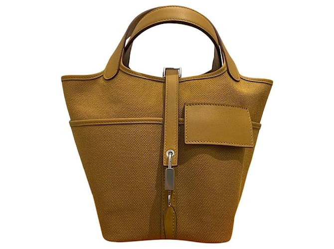 Picotin Hermès Handbags Sand Leather  ref.554271
