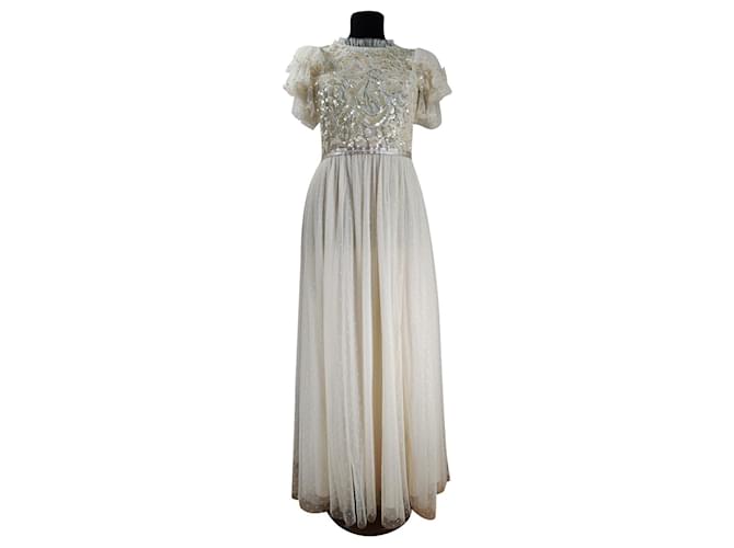 Needle & Thread Kleid Champagner 