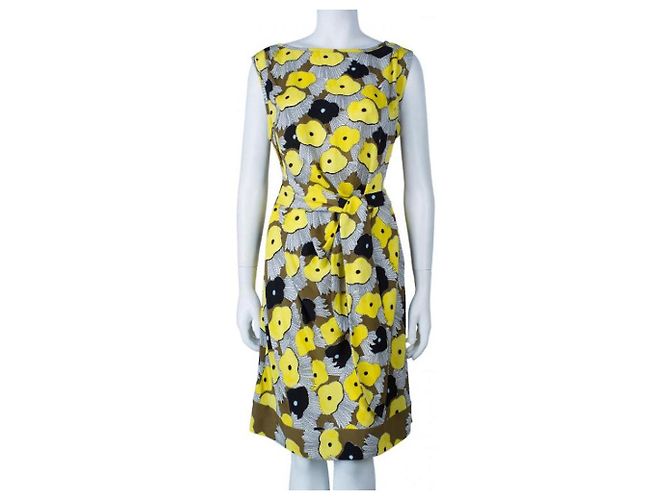 Diane Von Furstenberg Vestido de crepé de seda con estampado Lilly de DvF New Della Multicolor