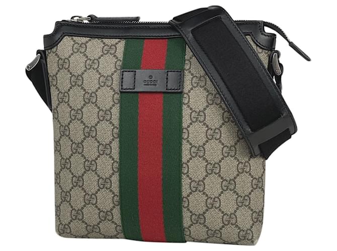 Gucci Saddlebags Red Beige Green Leather  ref.554487