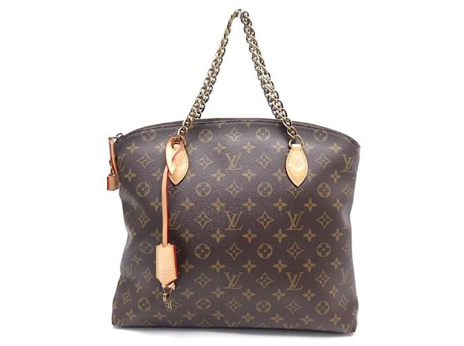 LOUIS VUITTON LOCKIT HAND BAG IN BROWN MONOGRAM CANVAS LEATHER HAND BAG Cloth  ref.555175