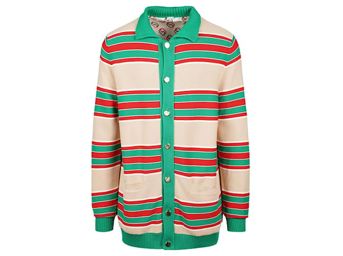 Suéter de Rayas Múltiples de Gucci Multicolor Algodón  ref.555690
