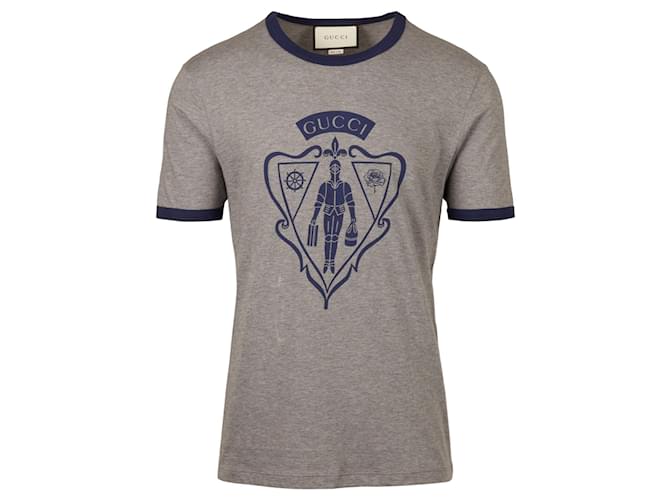 Gucci Camiseta en algodón con escudo estampado Multicolor  ref.555837