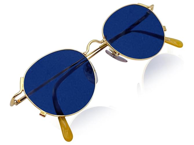 Jean Paul Gaultier Metallo dorato vintage 55-2176 occhiali da sole 48/19 140MM D'oro  ref.556252
