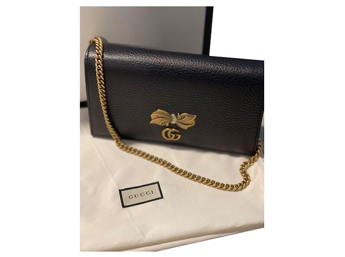 Gucci GG Marmont Ring Silber Schwarz