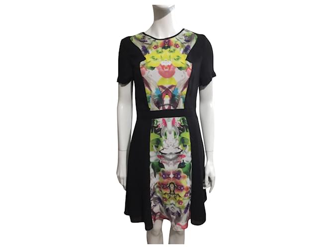 Prabal Gurung black and multicoloured dress Multiple colors Polyester  ref.556269