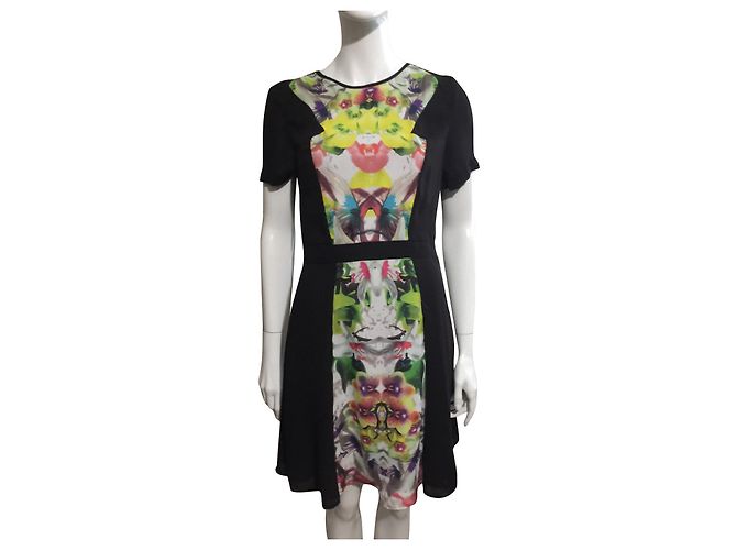Prabal Gurung vestito nero e multicolore