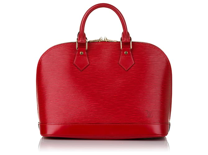 Louis Vuitton Red Epi Alma PM Leather  ref.556381