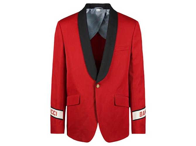 Gucci Single-Breasted Blazer Red  ref.556568