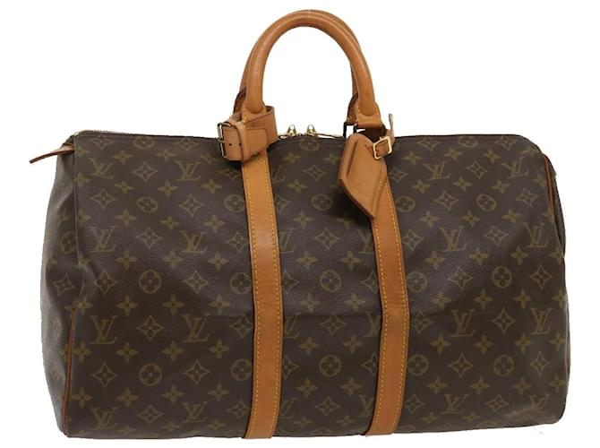 Louis Vuitton Keepall 45 Brown Cloth  ref.556688