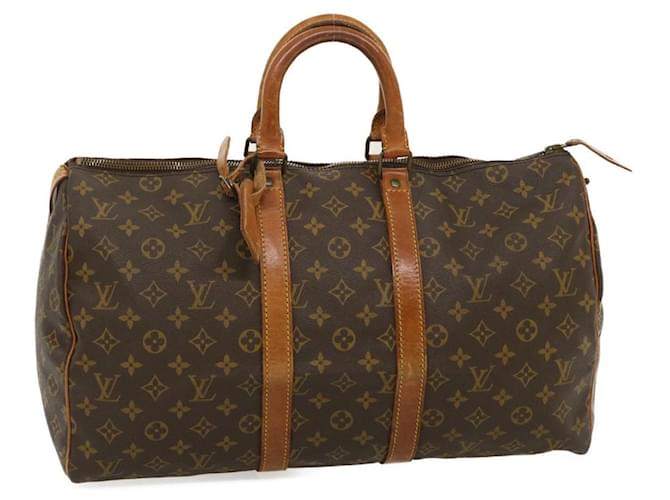 Louis Vuitton Keepall 45 Brown Cloth  ref.556726