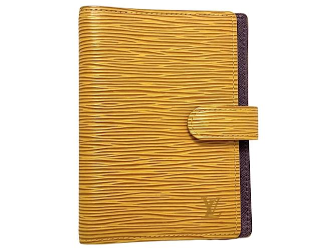 Blue Denim Louis Vuitton Diary Golden Yellow Leather Cloth ref.126135 -  Joli Closet