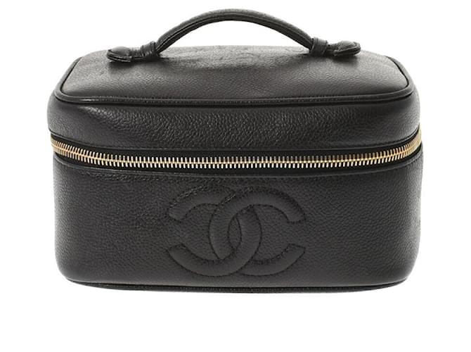 Chanel Vanity Black Leather  ref.556928