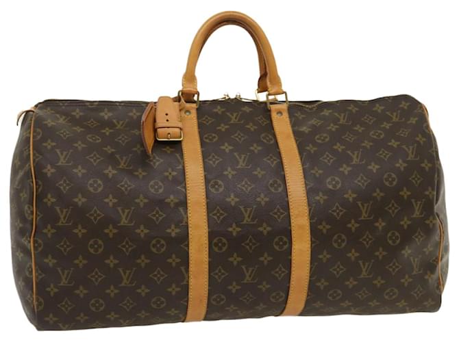 Louis Vuitton Keepall 55 Brown Cloth  ref.556994