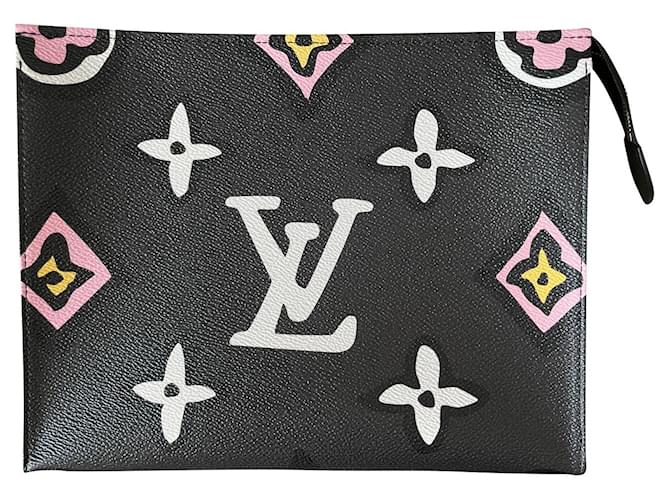 Neceser Louis Vuitton 26  colección salvaje de corazón Nuevo Negro Lienzo  ref.557213