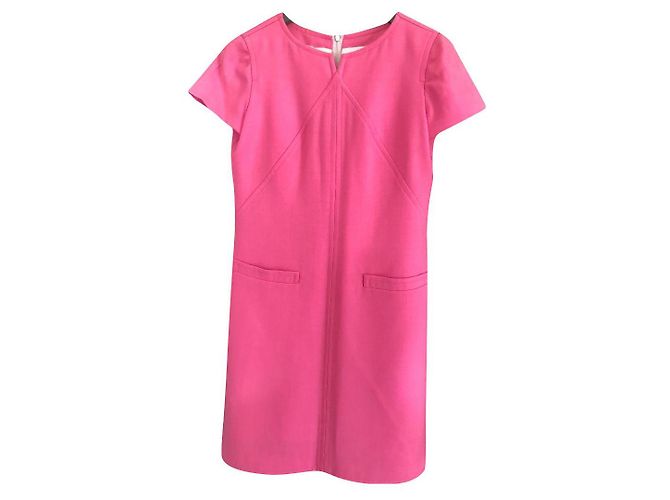 Courreges Vestido Courrèges de lã rosa