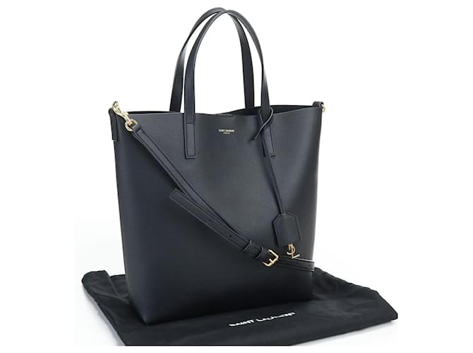 [Used] SAINT LAURENT (SAINT LAURENT) tote bag shopping toy leather Black  ref.557267