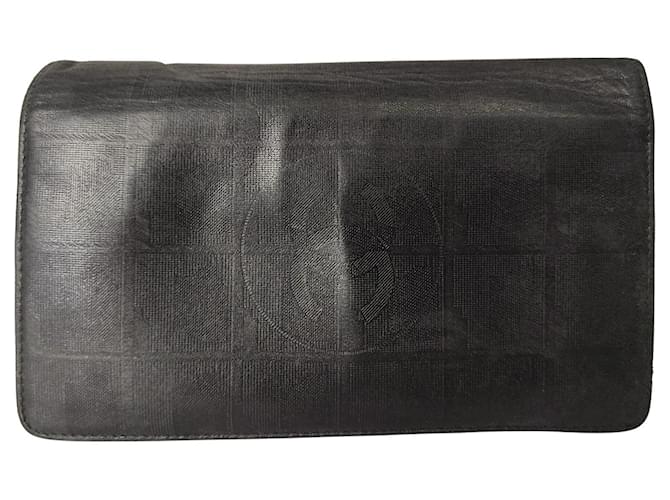 Chanel Portefeuille en cuir noir  ref.557391