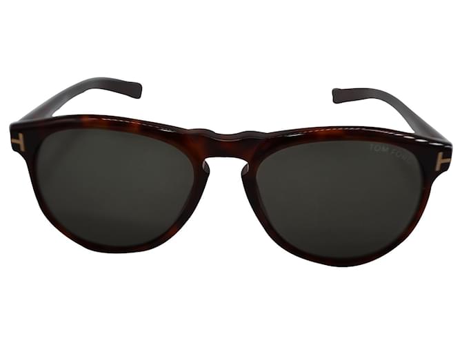 Óculos de sol Tom Ford Flynn Havana em acetato marrom  ref.557523