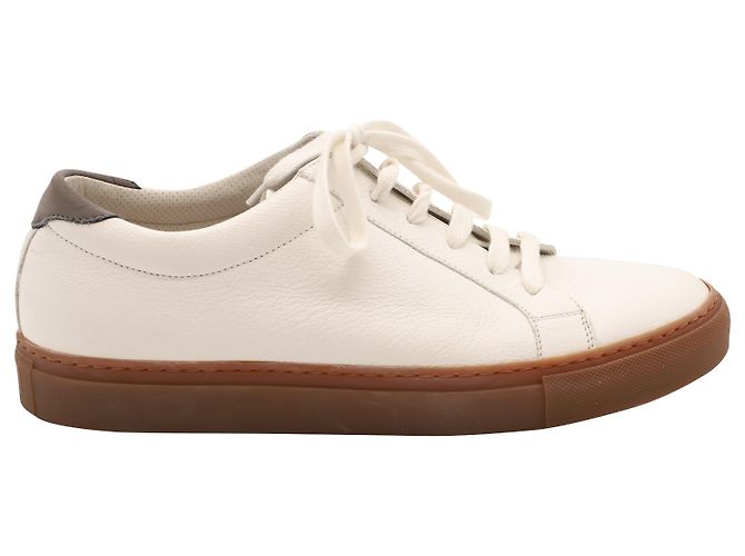 Brunello Cucinelli Low-top Sneakers in White Leather
