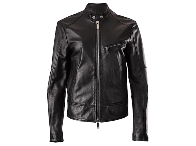 Dsquared2 Biker jacket in black leather  ref.557552