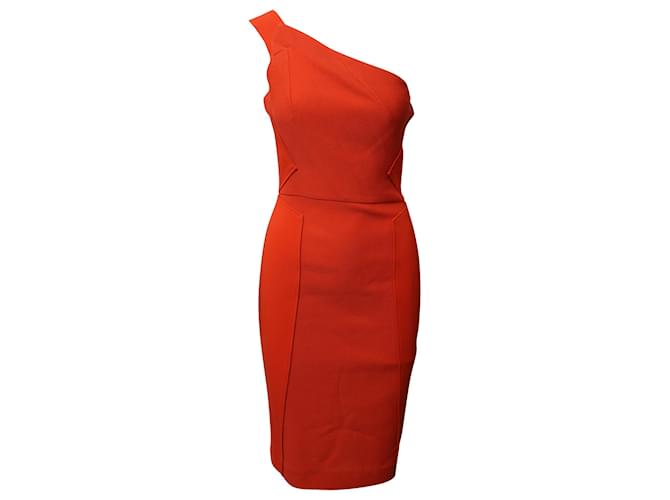 Roland Mouret One Shoulder Dress  in Orange Cotton  ref.557627