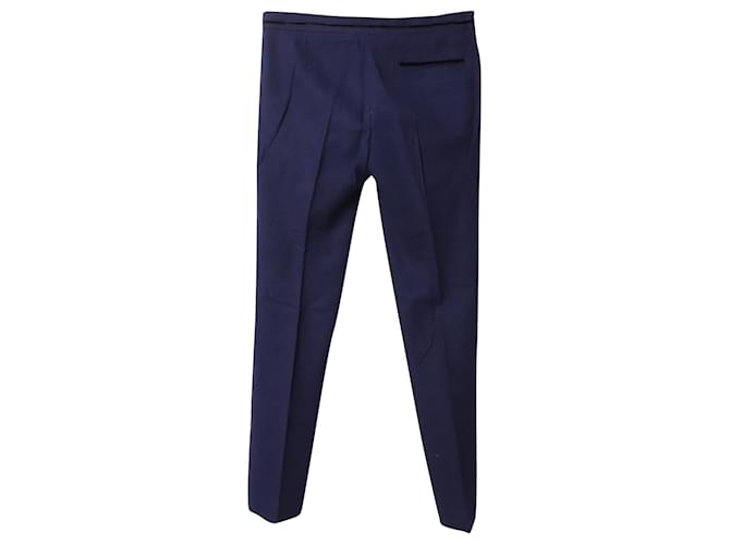 Haider Ackermann Tailored Trousers in Navy Blue Wool Cotton  ref.557639