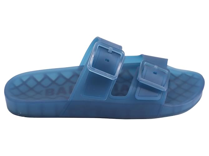 Sandalias sin cordones Balenciaga Mallorca en plástico azul Azul claro  ref.557658