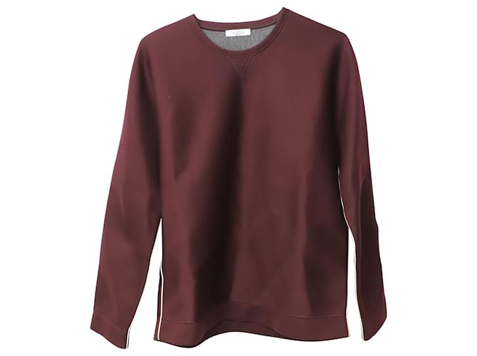 Valentino Bonded Jersey Sweatshirt in Burgundy Modal Dark red  ref.557678