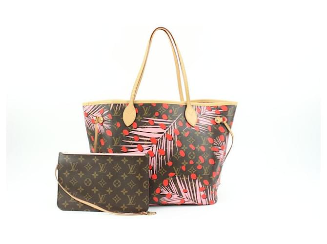 Louis Vuitton Rare Palm Springs Jungle Dots Neverfull MM Tote with Pouch Leather  ref.557680
