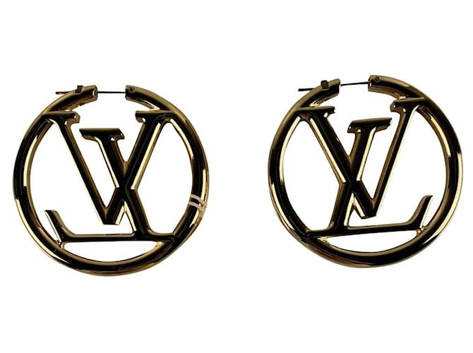 Louis Vuitton Louise hoops Golden Metal ref.558077 - Joli Closet