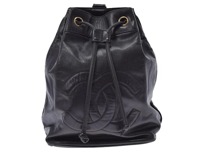 Chanel Handtasche Schwarz Leder  ref.558184