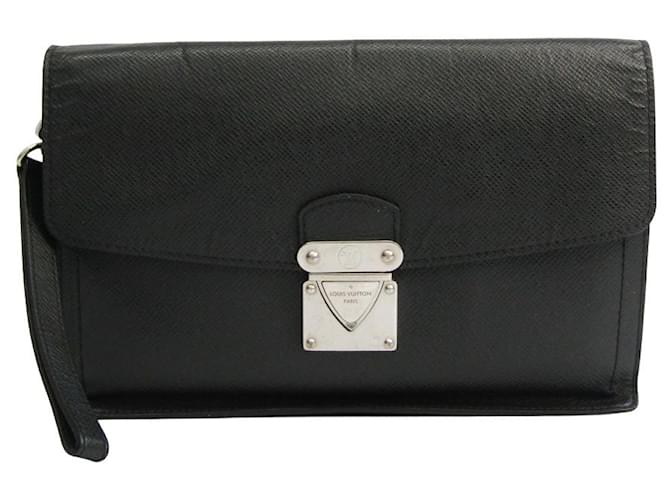 Louis Vuitton -- Black Leather  ref.558211