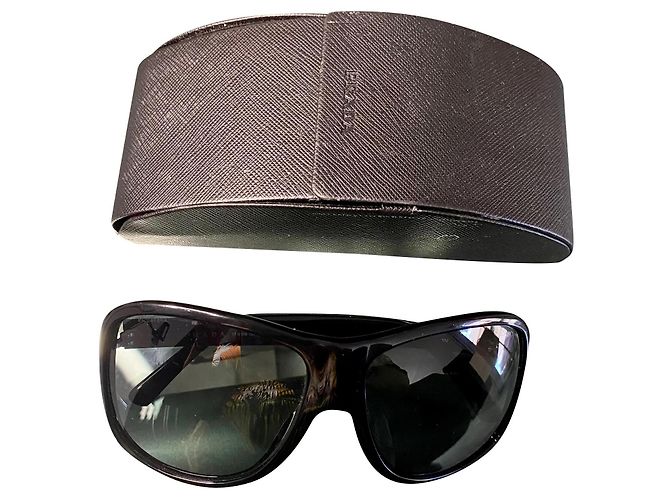 Prada Sunglasses Black Straw